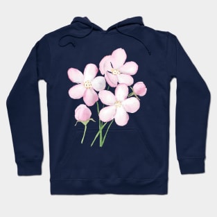 Apple blossoms, floral watercolor painting Hoodie